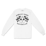 Asbury Park Motorclub Longsleeve in White - front view