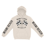 Miami Hoodie in Natural - front-sleeves view