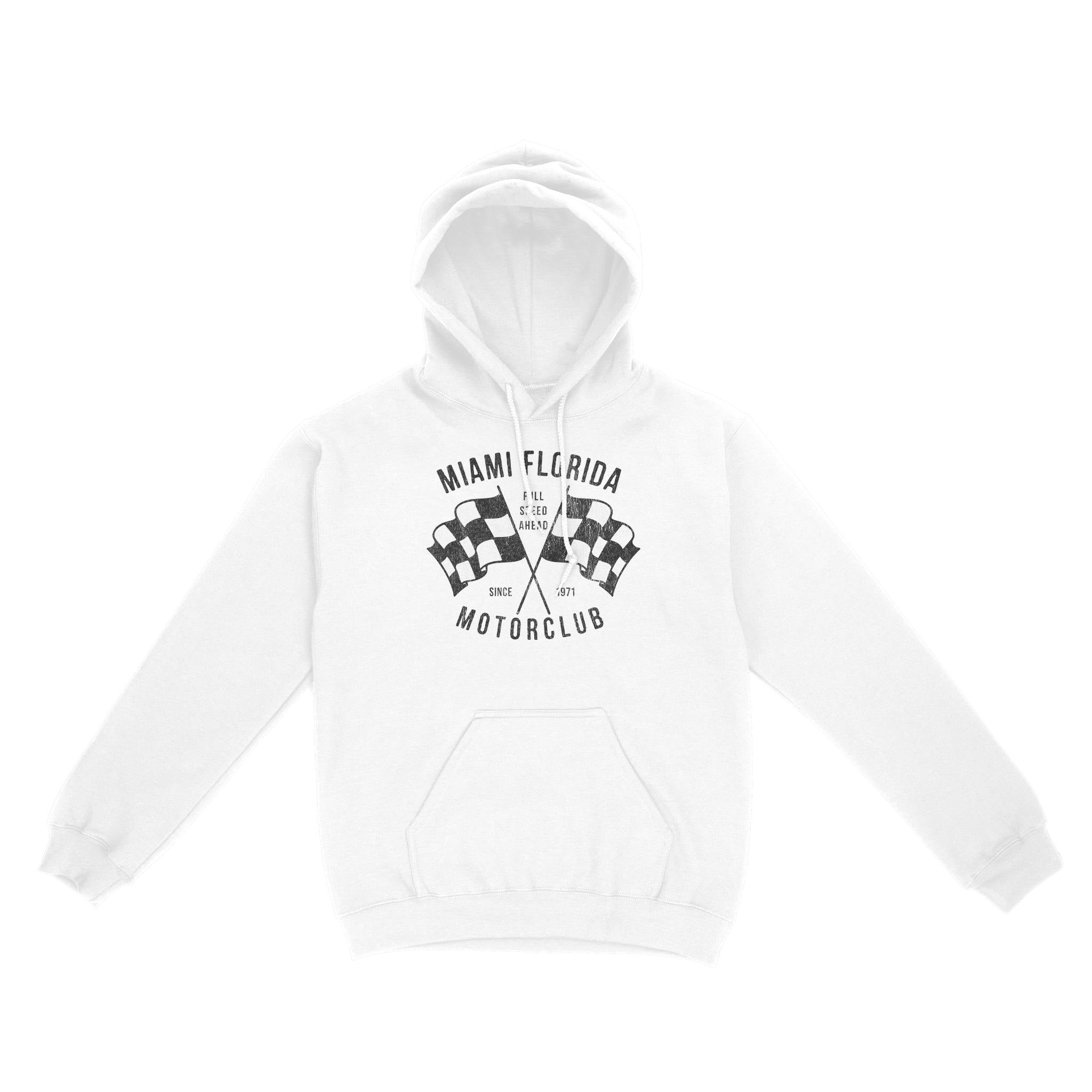 Miami Hoodie in White - front view