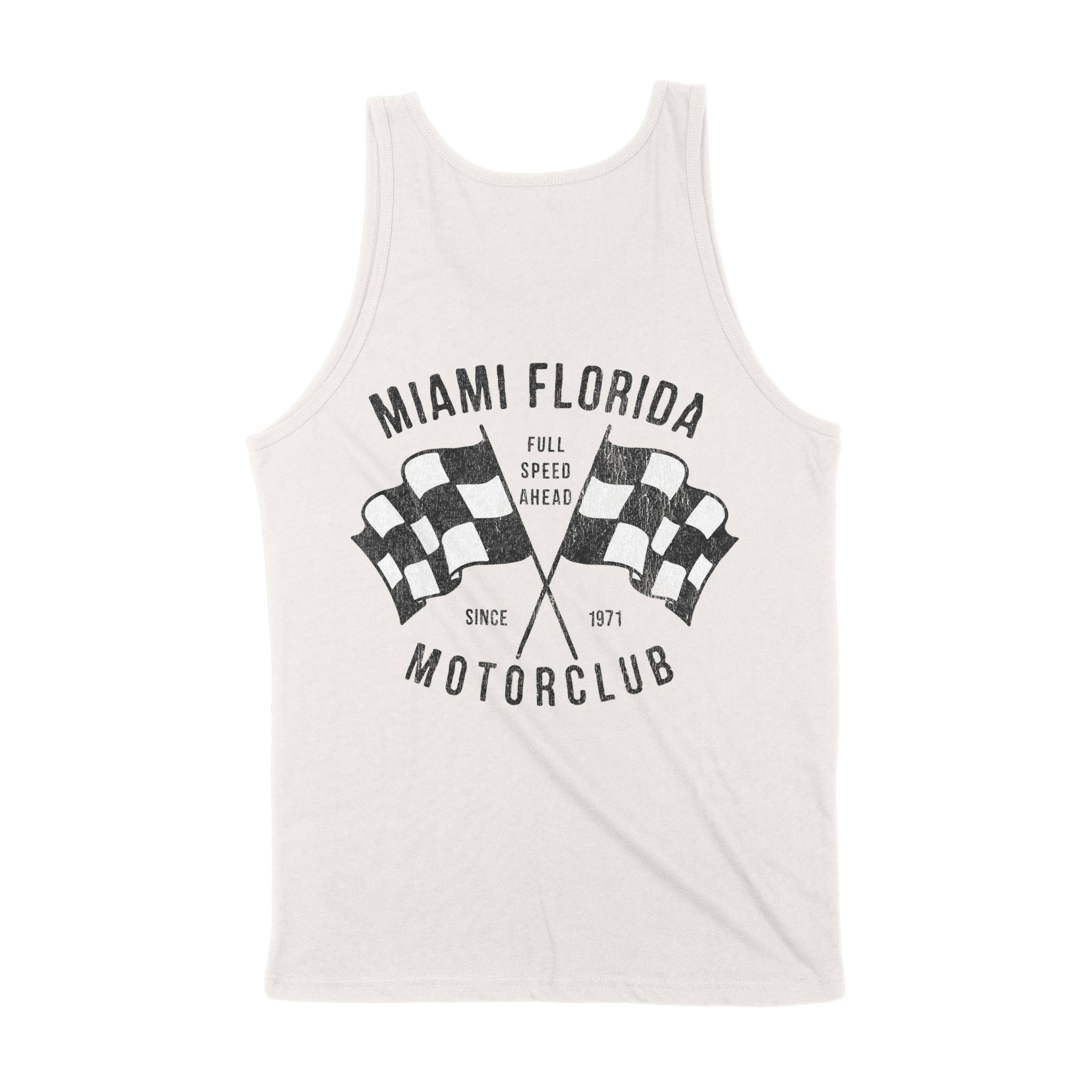 Miami Motorclub Tank Top in Vintage - back view