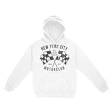 New York Hoodie in White - front view