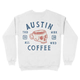 Austin Coffee Company Crewneck White back