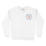 Austin Crewneck in White - front view