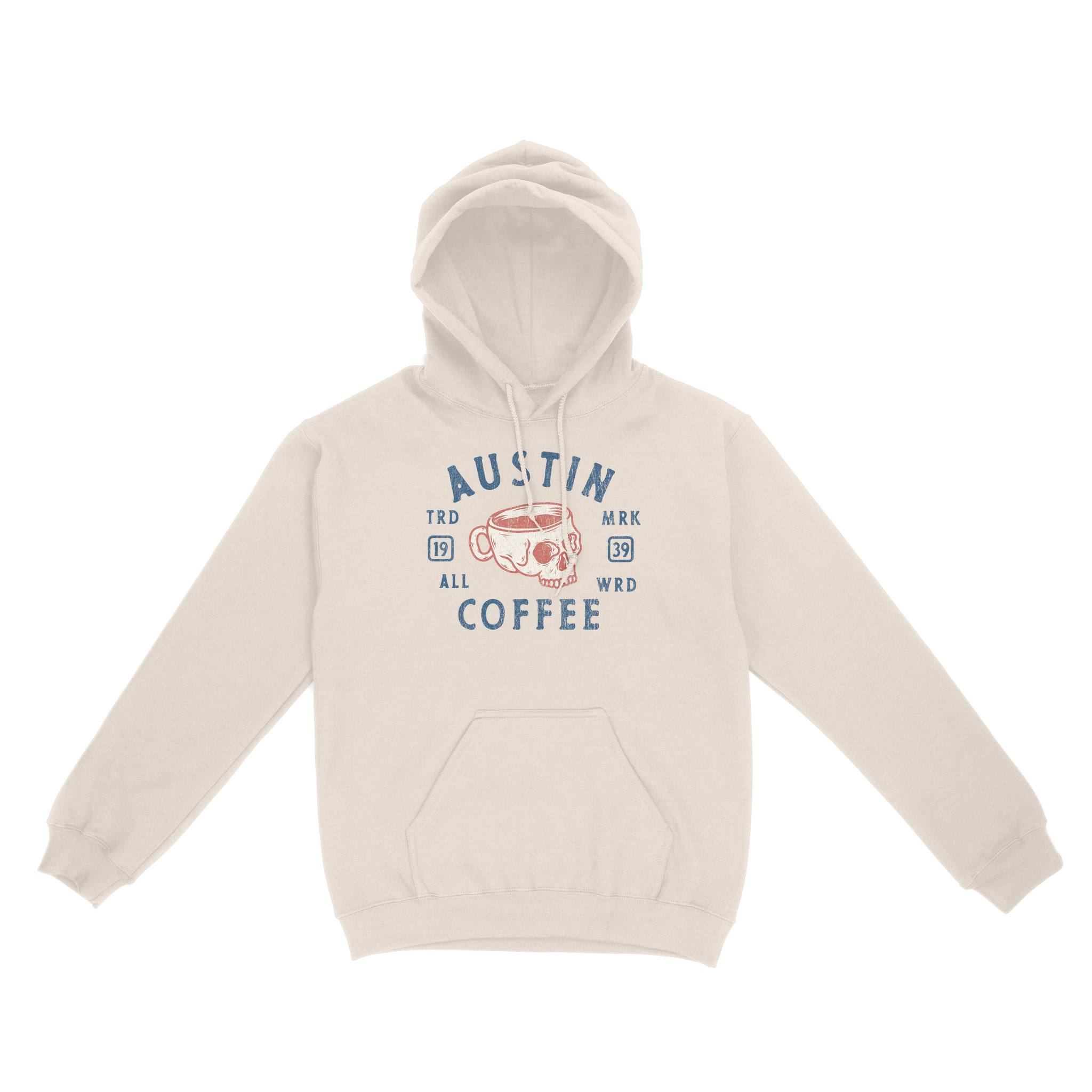 Austin Coffee Company Hoodie in Natural - front view