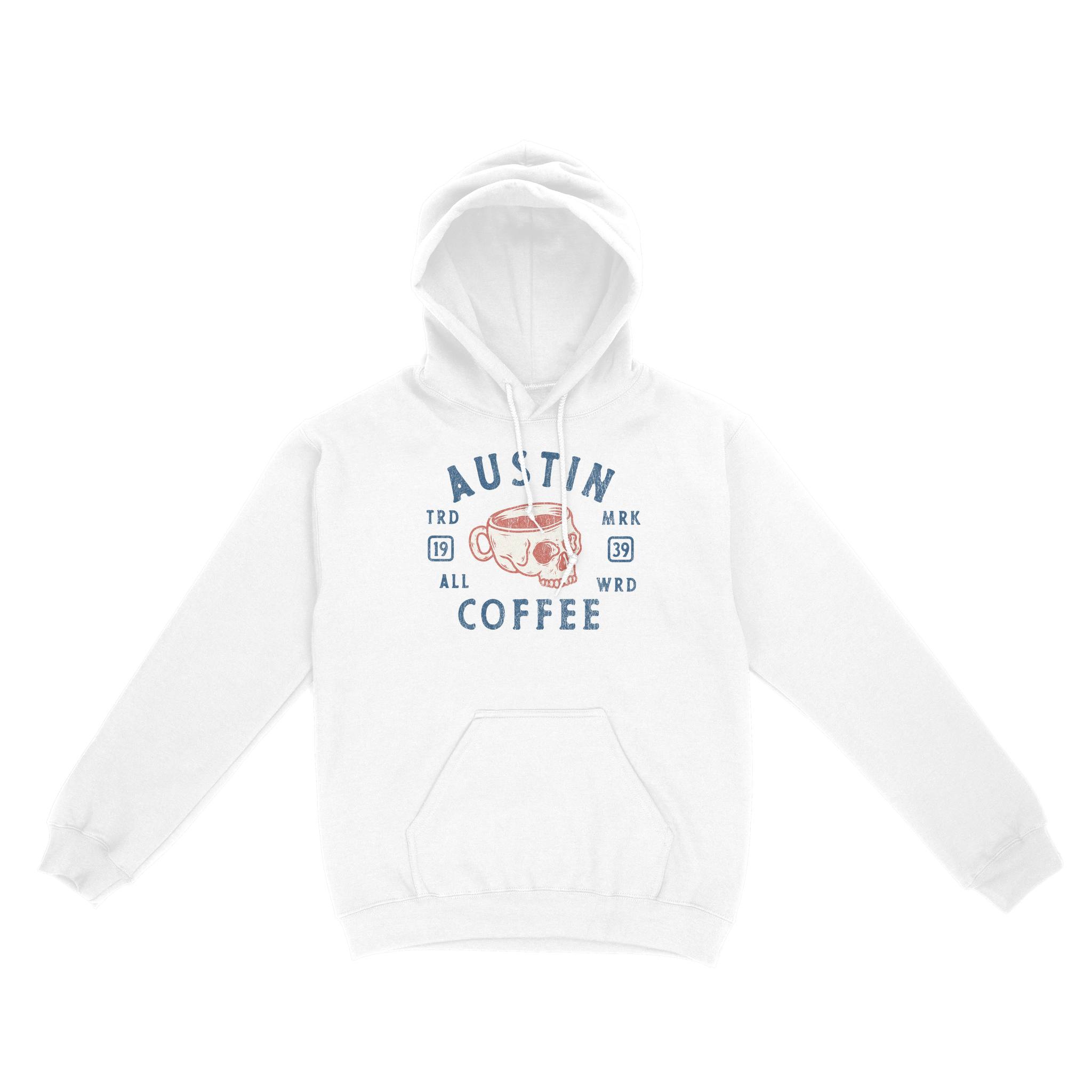 Austin Hoodie in White - front view