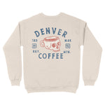 Denver Coffee Company Crewneck in Natural - back view