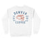 Denver Crewneck in White - back view