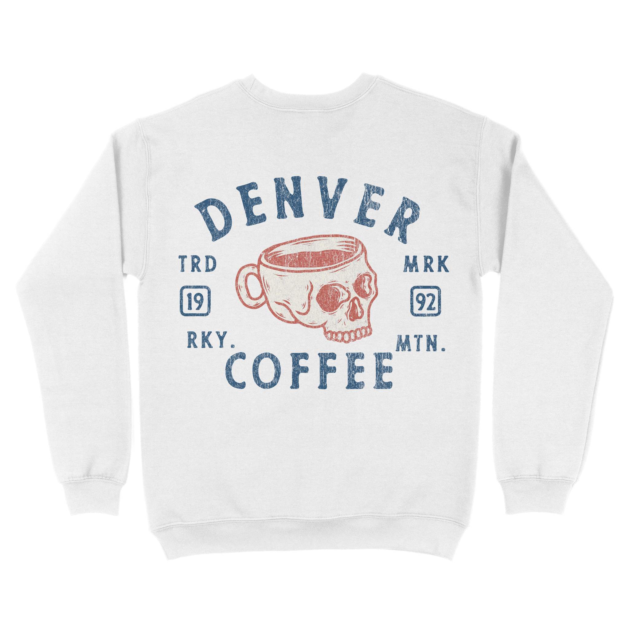 Denver Coffee Company Crewneck White back