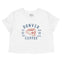 Denver Cropped Tee in White - front view