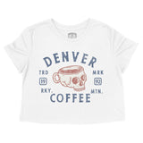 Denver Coffee Company Cropped Tee White front