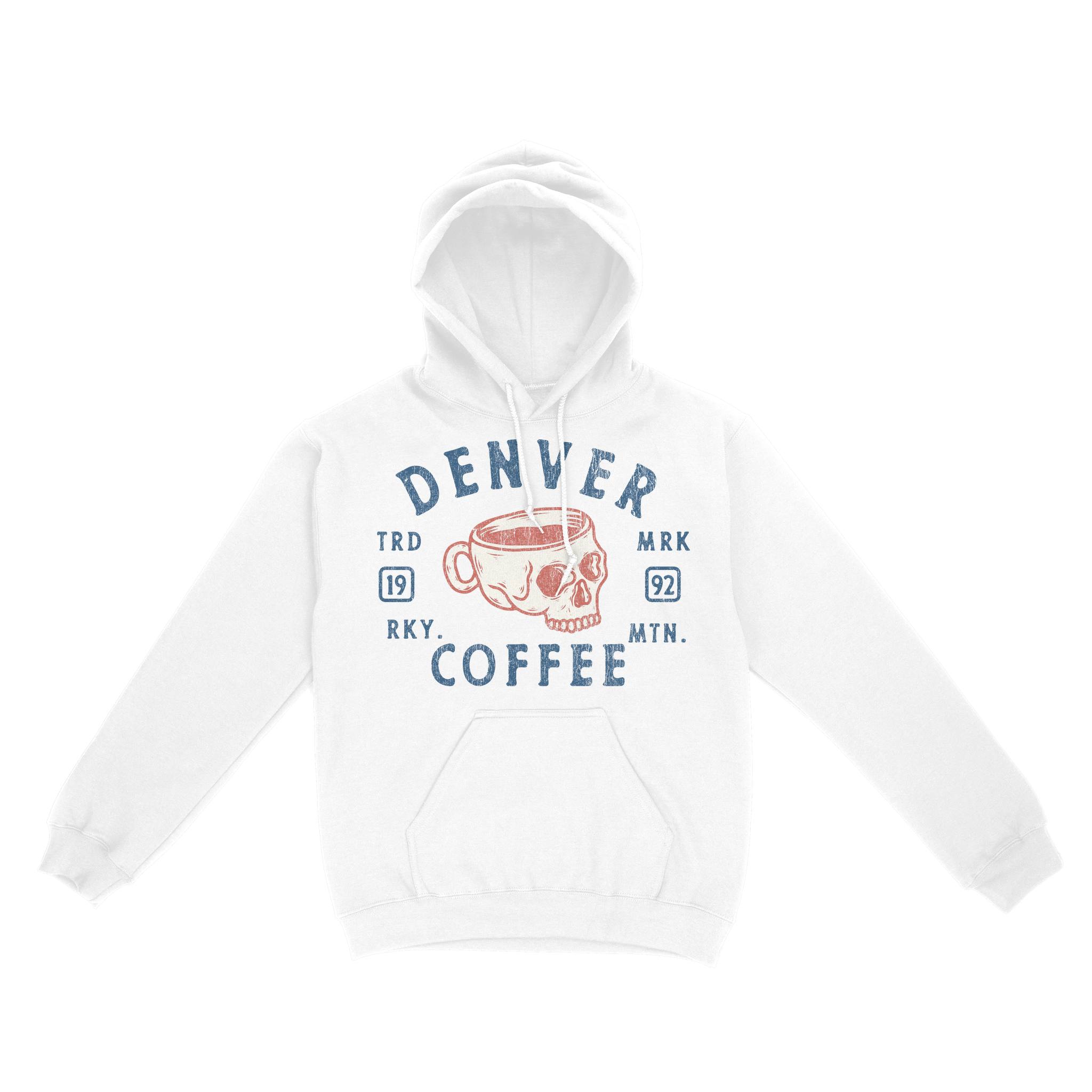 Denver Hoodie in White - front view