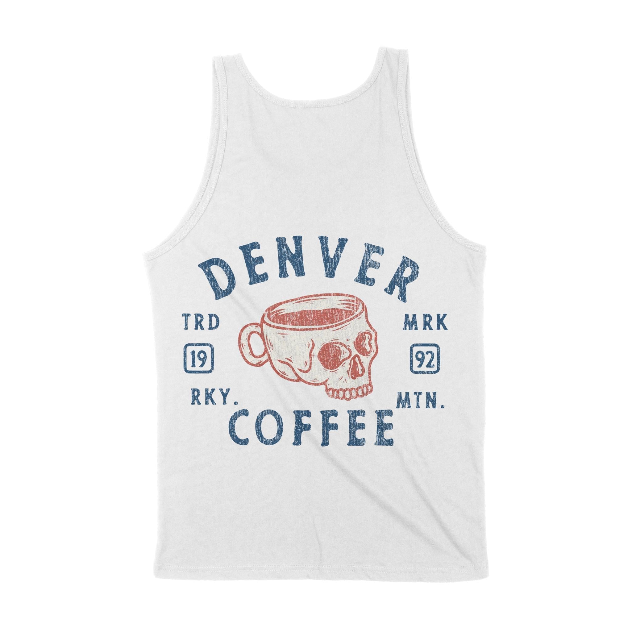 Denver Coffee Company Tank Top White back
