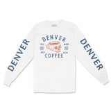 Denver Longsleeve in White - front-sleeves view