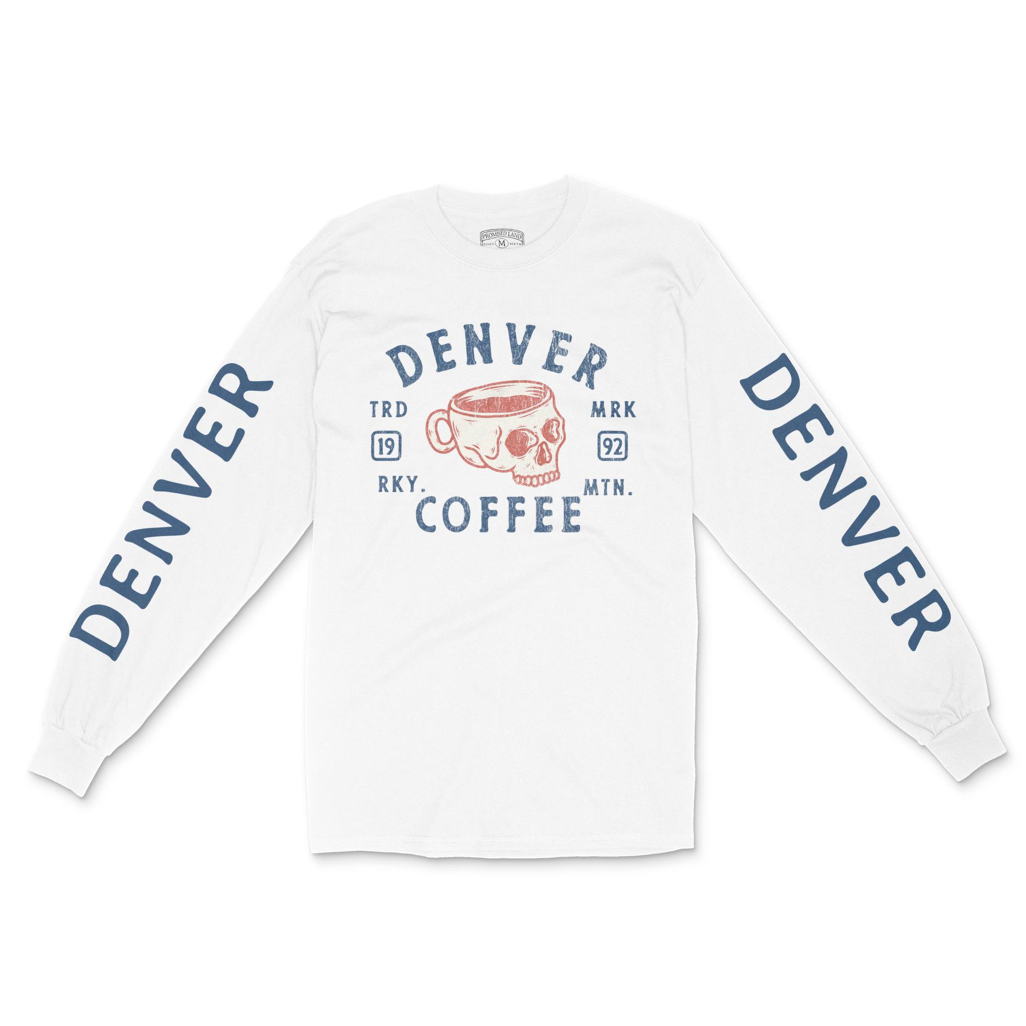 Denver Longsleeve in White - front-sleeves view