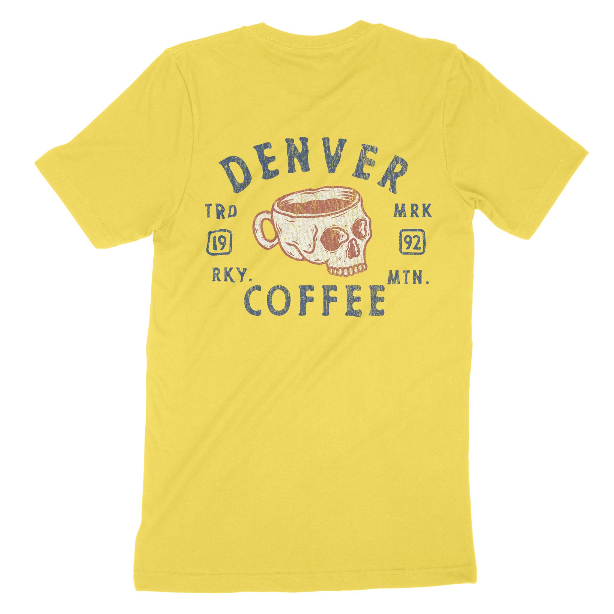 Denver Coffee Company T-Shirt Yellow back