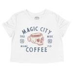 Miami Coffee Company Cropped Tee White front