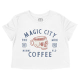 Miami Coffee Company Cropped Tee White front