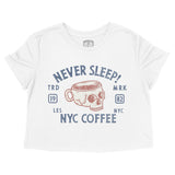 New York Coffee Company Cropped Tee White front
