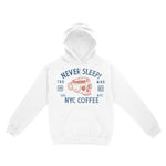 New York Hoodie in White - front view
