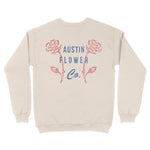 Austin Flower Shop Crewneck in Natural - back view