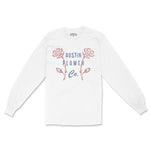 Austin Flower Shop Longsleeve in White - front view