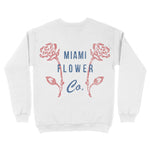 Miami Flower Shop Crewneck White back