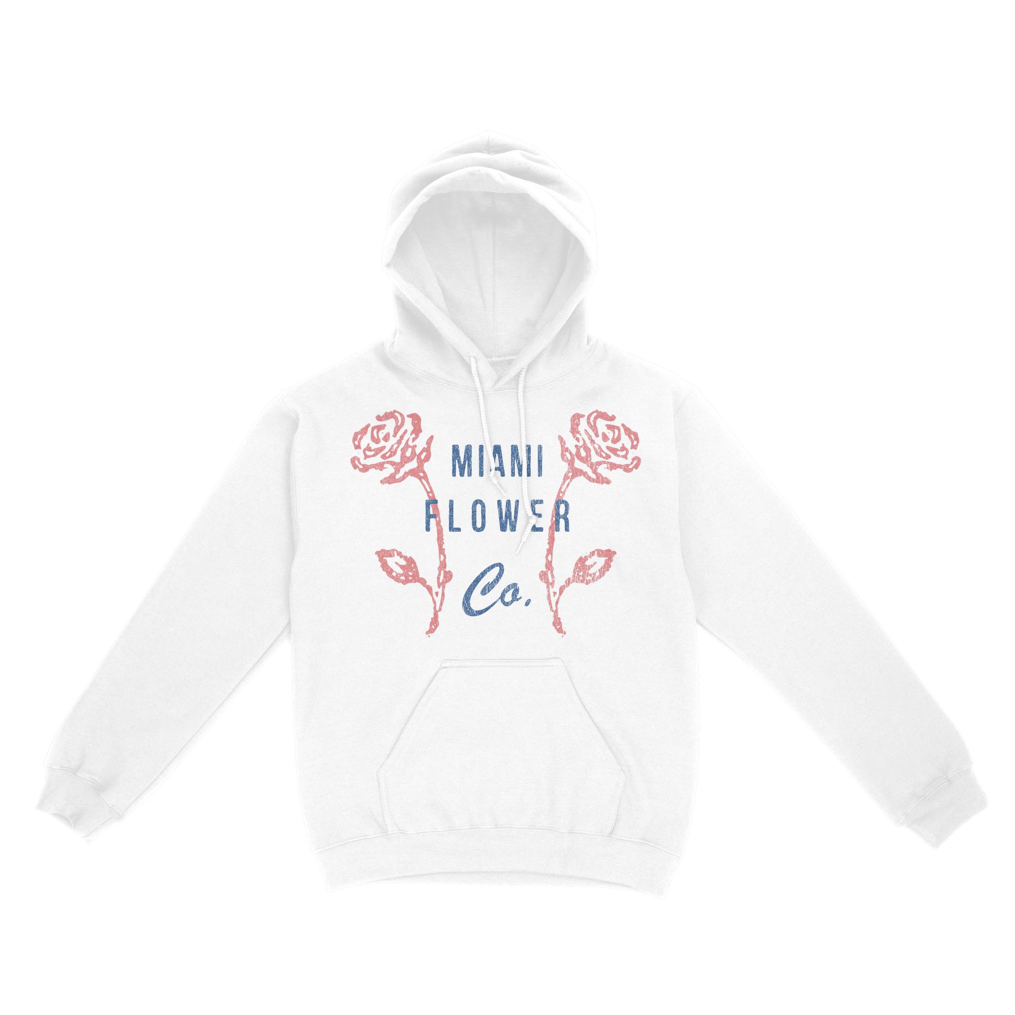Miami Hoodie in White - front view