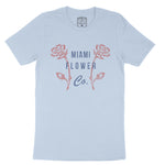 Miami Flower Shop T-Shirt Baby Blue front