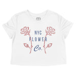 New York Flower Shop Cropped Tee White front