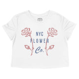 New York Flower Shop Cropped Tee White front