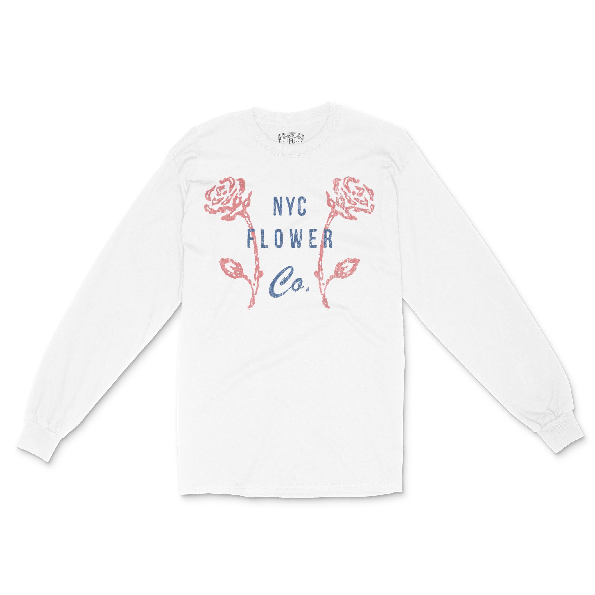 New York Longsleeve in White - front view