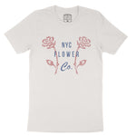 New York Flower Shop T-Shirt Vintage White front