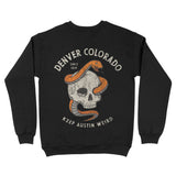 Austin Skull Snake Crewneck Black back