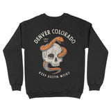 Austin Crewneck in Black - back view