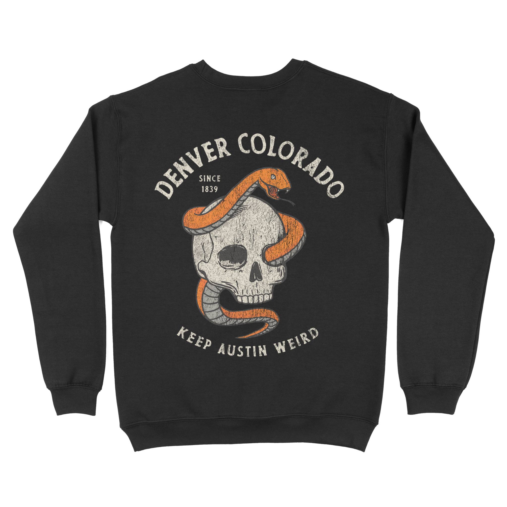 Austin Crewneck in Black - back view