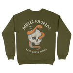 Austin Skull Snake Crewneck Military Green back