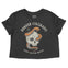 Austin Skull Snake Cropped Tee in Black - front view