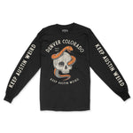 Austin Skull Snake Longsleeve in Black - front view with sleeves