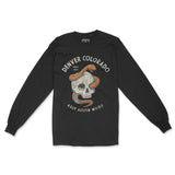 Austin Skull Snake Longsleeve in Black - front view