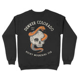 Denver Crewneck in Black - back view