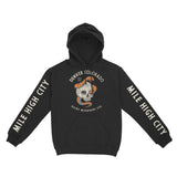 Denver Hoodie in Black - front-sleeves view