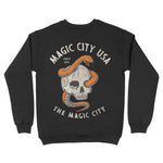 Miami Crewneck in Black - back view