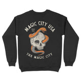 Miami Crewneck in Black - back view