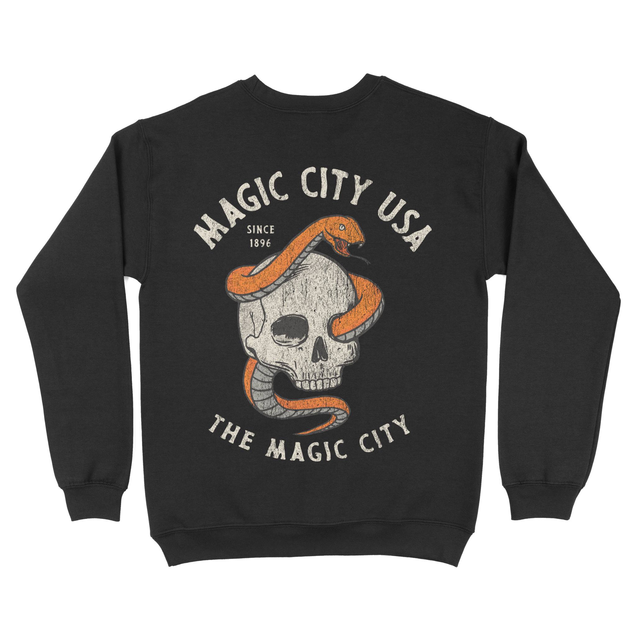 Miami Crewneck in Black - back view