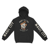 Miami Hoodie in Black - front-sleeves view