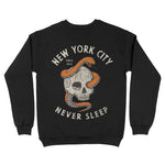 New York Skull Snake Crewneck Black back