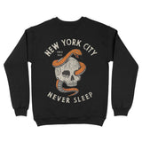 New York Skull Snake Crewneck Black back