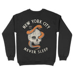 New York Crewneck in Black - back view