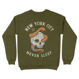 New York Skull Snake Crewneck Military_Green back