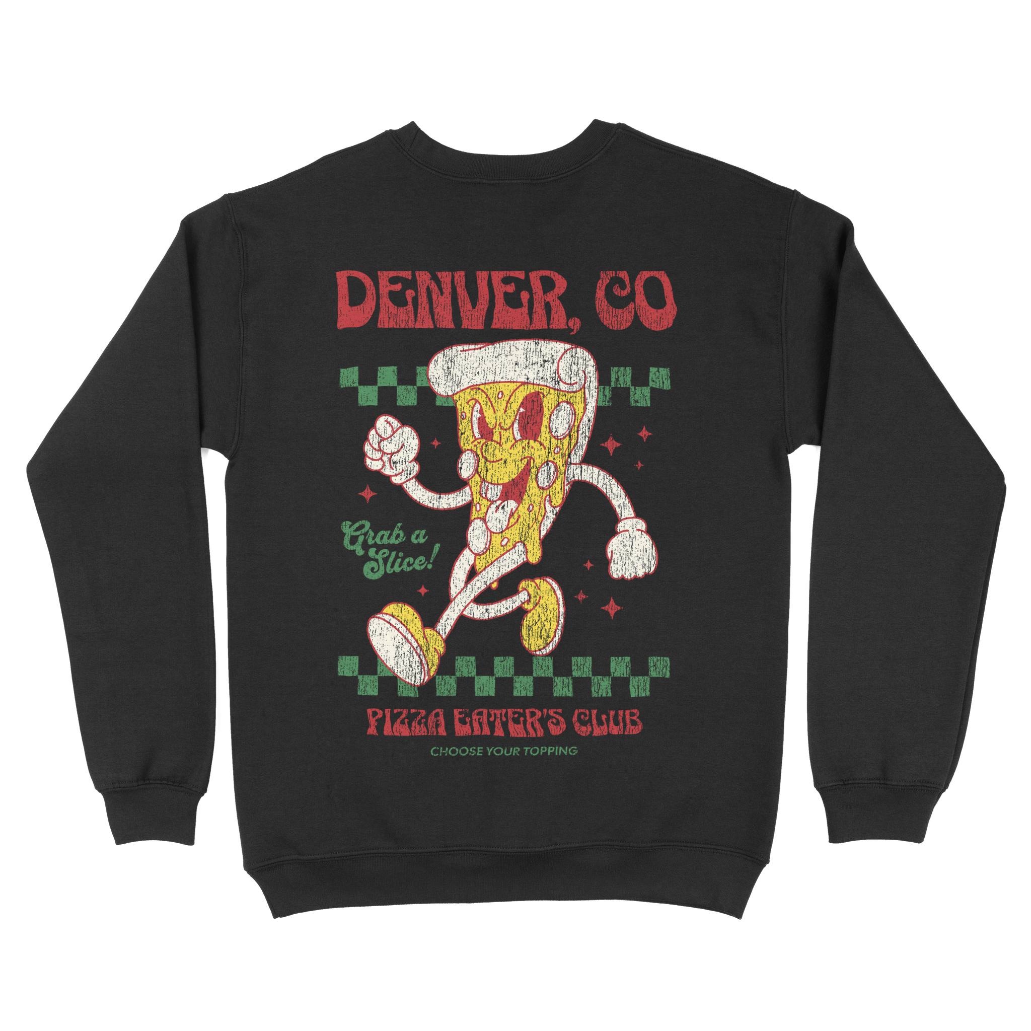Denver Crewneck in Black - back view